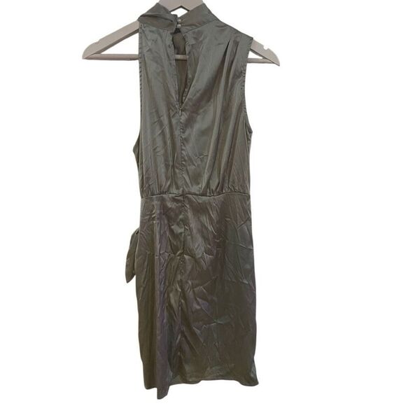 Zesica NWT green sleeveless dress faux wrap small - Picture 7 of 7